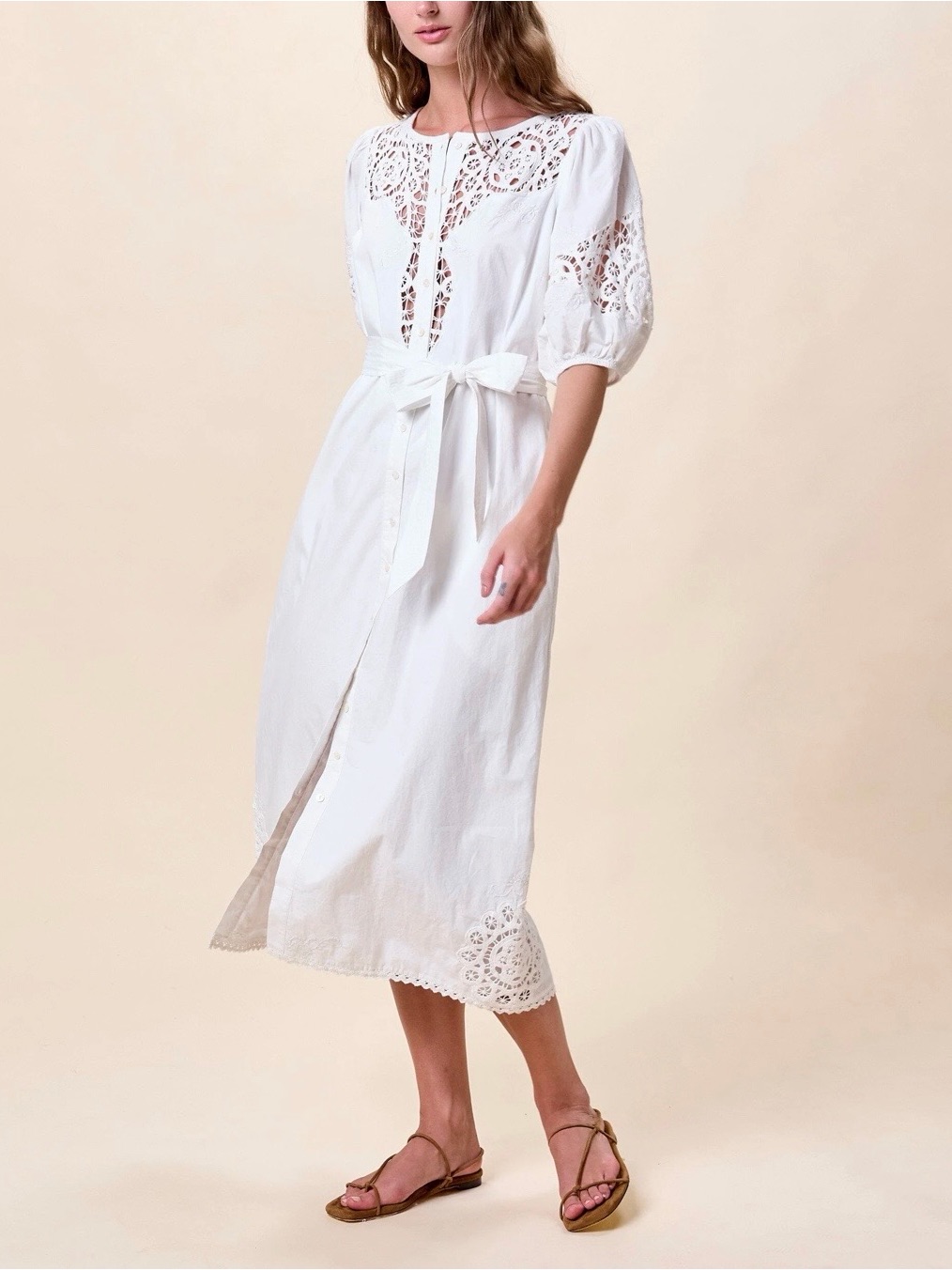Franny Midi Dress | Ivory